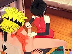 boruto naruto hentai 3d - sarada handjob & blowjob action