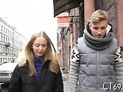 new cum dripping on this slut’s face after a wild russian teen romp! 😜