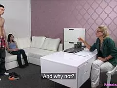 Watch This Cute Couple Show Off Sexy Moves During Casting Under Agent's Eyes.