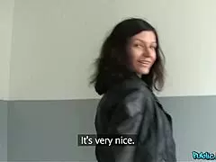 Man, I couldn’t resist that slim beauty sucking a massive dick for cash in a car outdoors! Her cute looks and tight body got me wild.