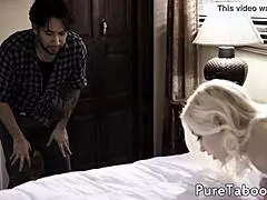 Teen Spitroasted by Stepdad in Group Threesome