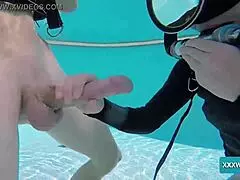 Jason and Monica's Intense Underwater Action