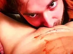 hey, latina wife gets licked by husband, and it's wild on camera! emojis: 🔥😉